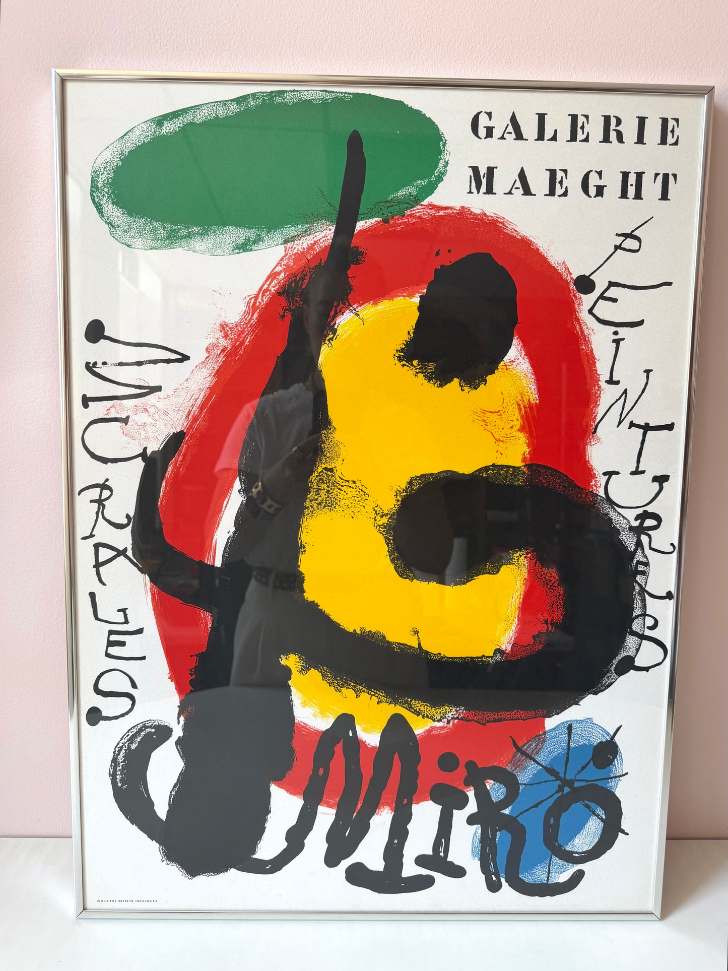 Vintage Joan Miro Galerie Maeght 'Murales Peintures' Lithograph Poster-Framed