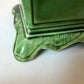 Antique Art Deco Smoking Lady Majolica Pipe Lidded Box
