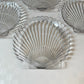 Vintage Set of 6 Glass Shell Side Plates (as is)