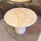 Vintage Tessellated Travertine Side Table by Casa Bique