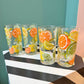 Set of 4 Vintage Culver Ltd. Citrus Highball Glasses