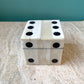 White Resin Dice Box with 5 Dice