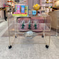 Vintage Lucite Waterfall Rolling Cart/Shelf