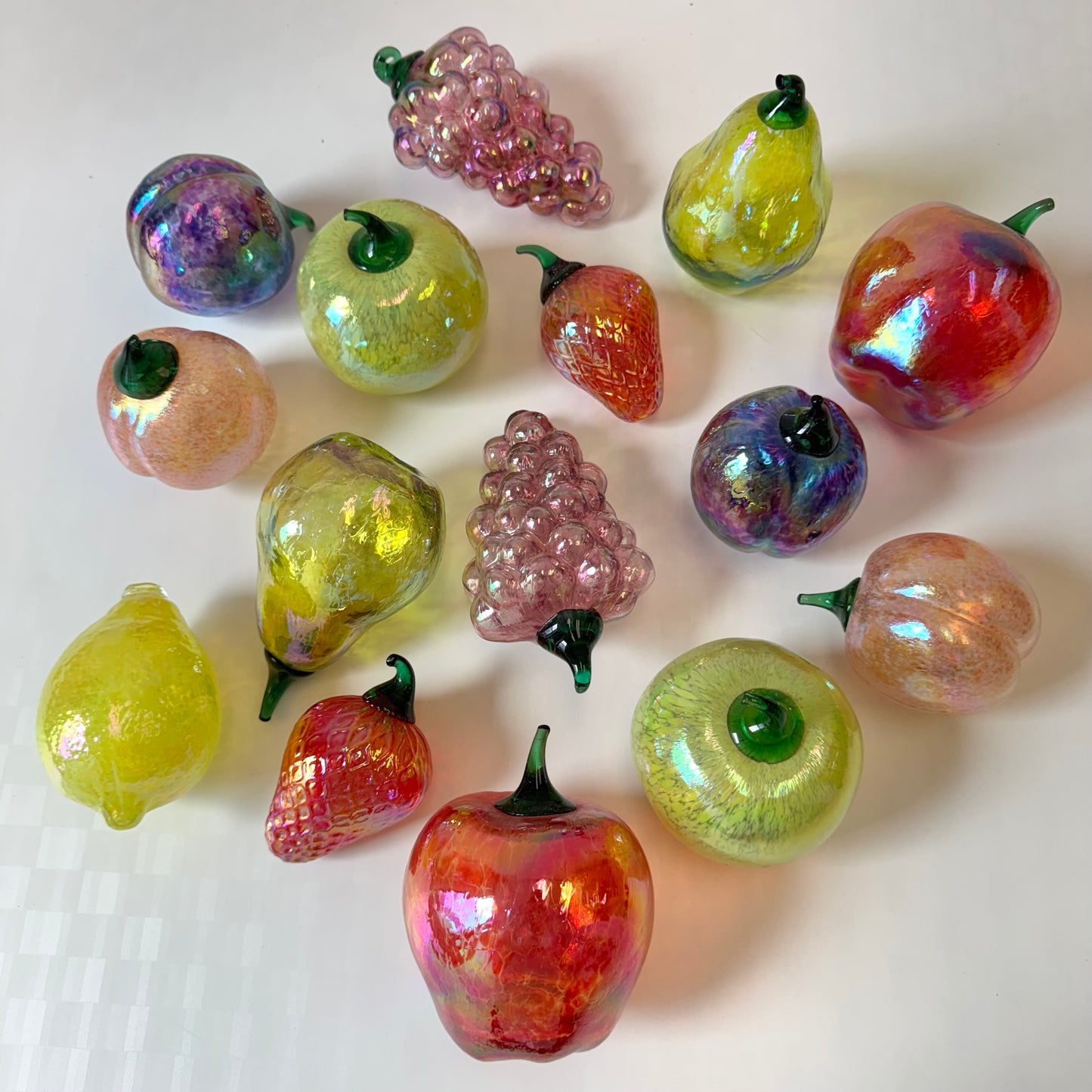 Vintage Iridescent Glass Fruit/item