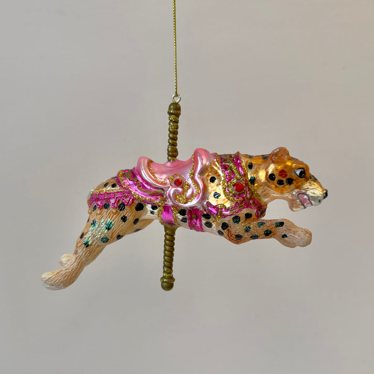 Leopard Carousel Ornament