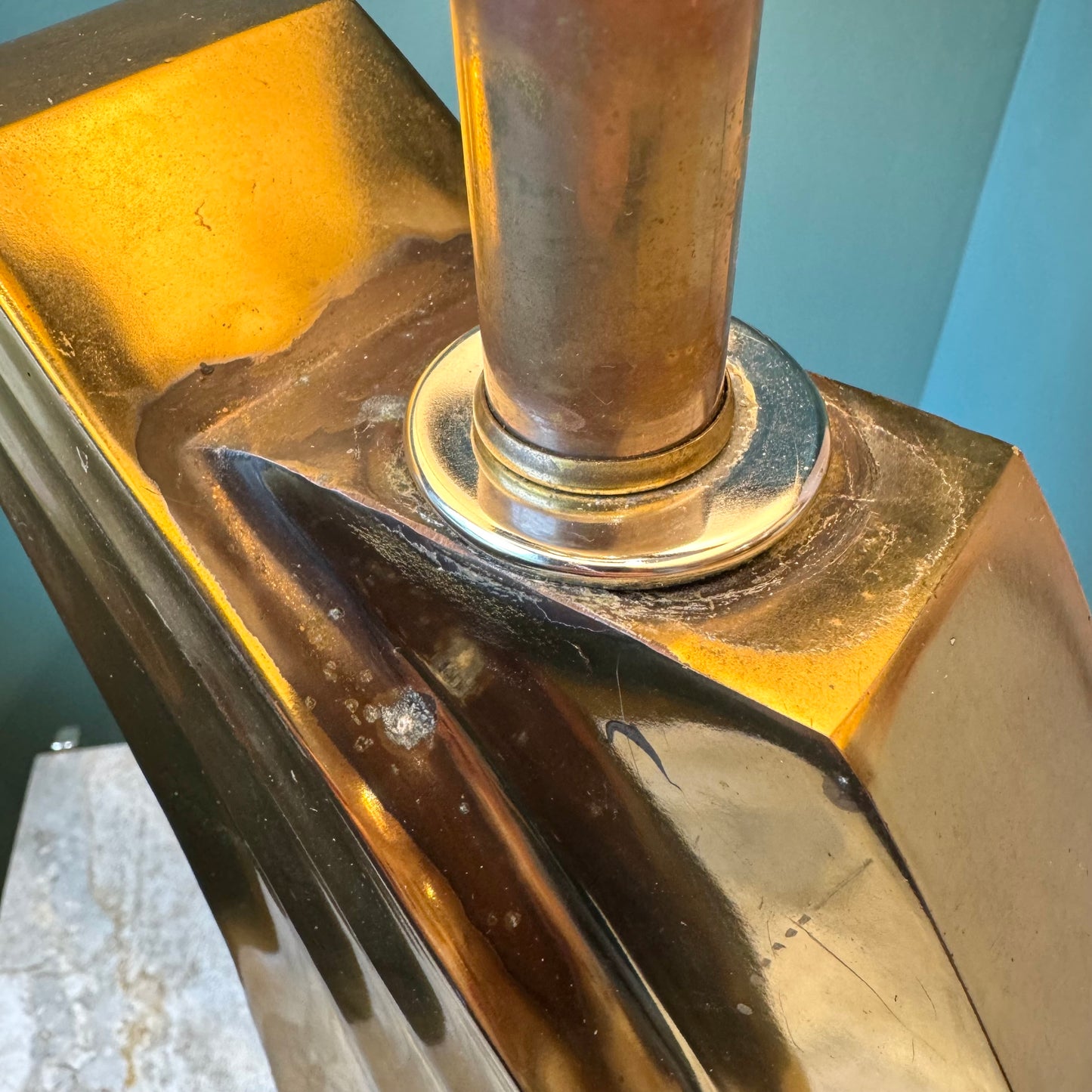 1970’s Pierre Cardin Style Brass Lamp