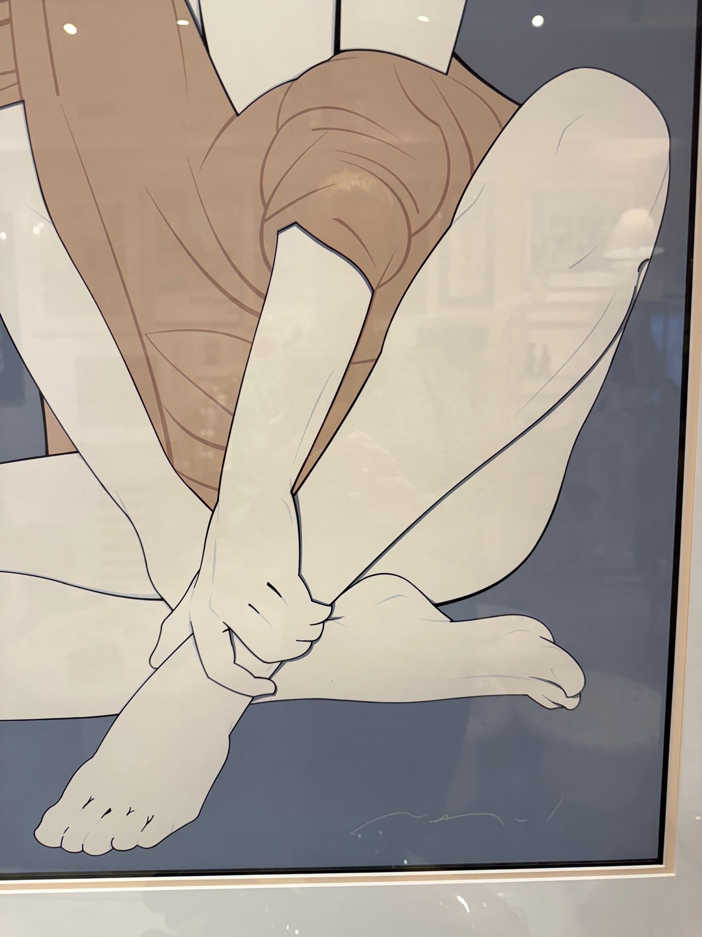 Vintage Framed Patrick Nagel Serigraph Titled "Commemorative #4"