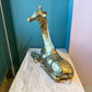 Vintage Large Brass Giraffe Statue