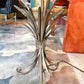 Vintage Capiz Shell Floor Lamp with Sheaf of Wheat Table