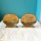 Vintage Brass Clam Shell Bookends