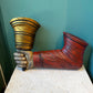 Vintage Wooden "Arm Ringing A Bell" Wall Hanging