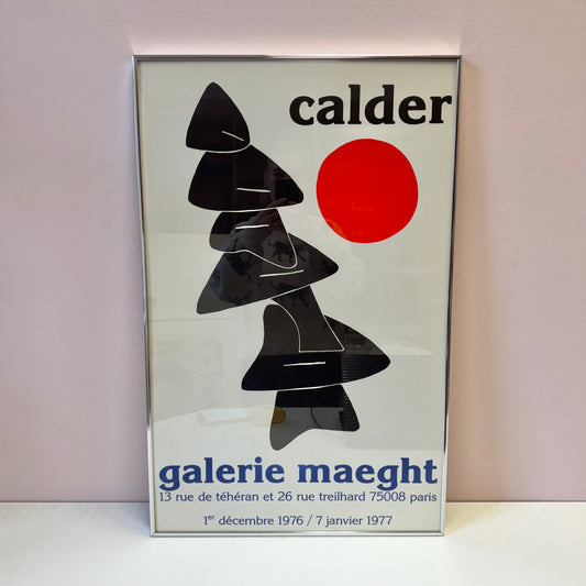 Vintage 1970's Framed Calder Exhibition Poster