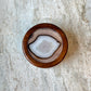 Vintage Circular Wood Box with Geode Lid
