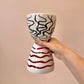 Vintage Ceramic Lady Head Vase/ Planter
