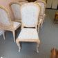 Vintage Regency Serge Roche Style Faux Bois Dining Chairs - Set of 6