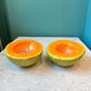 Pair of Vintage Paper Mache Cantalope Halves
