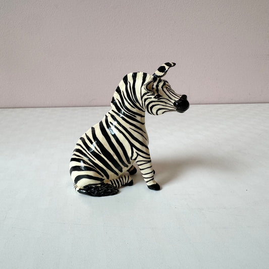 Vintage Small Bahati Ceramic Zebra Figurine