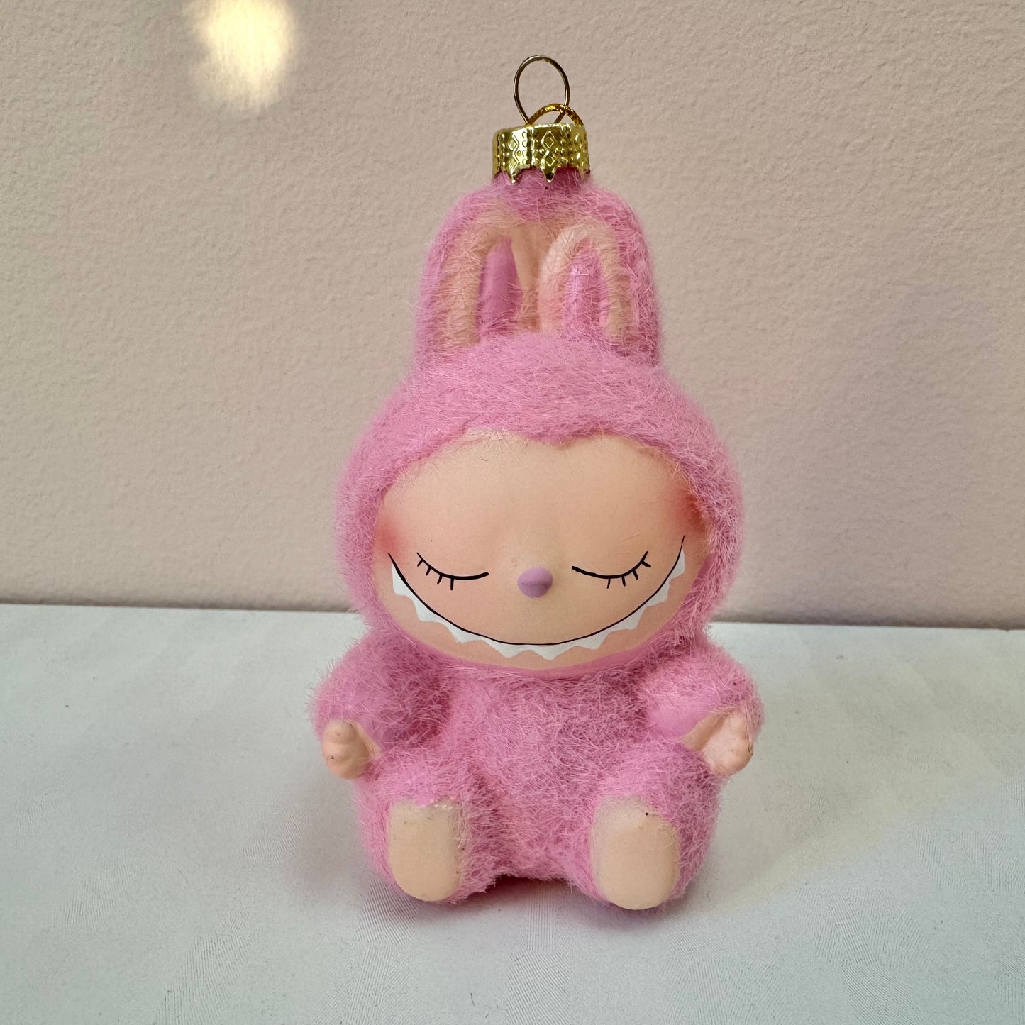 Fuzzy Sleeping Monster Labubu Style Ornament