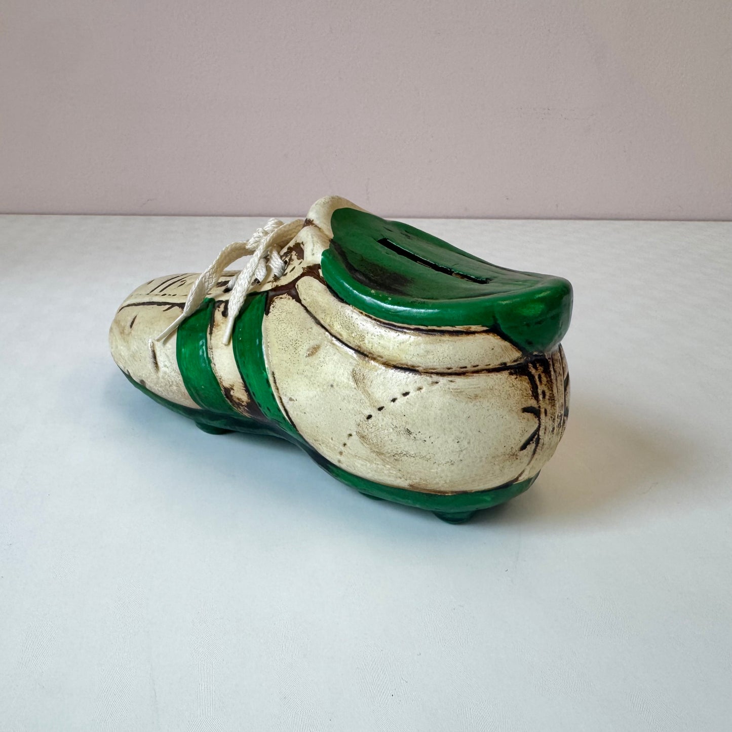 Vintage Ceramic Football Cleat Money Box