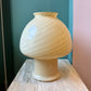 Vintage Pale Yellow Vetri Murano Glass Mushroom Lamp