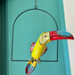 Vintage Papier-Mache Toucan Sculpture on Hanging Stand