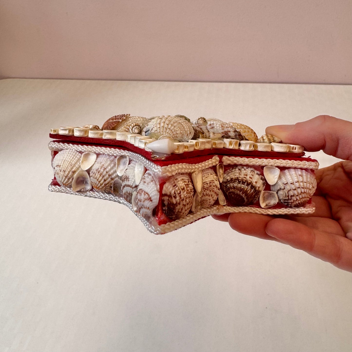 Vintage Shell Encrusted Star Shaped Box