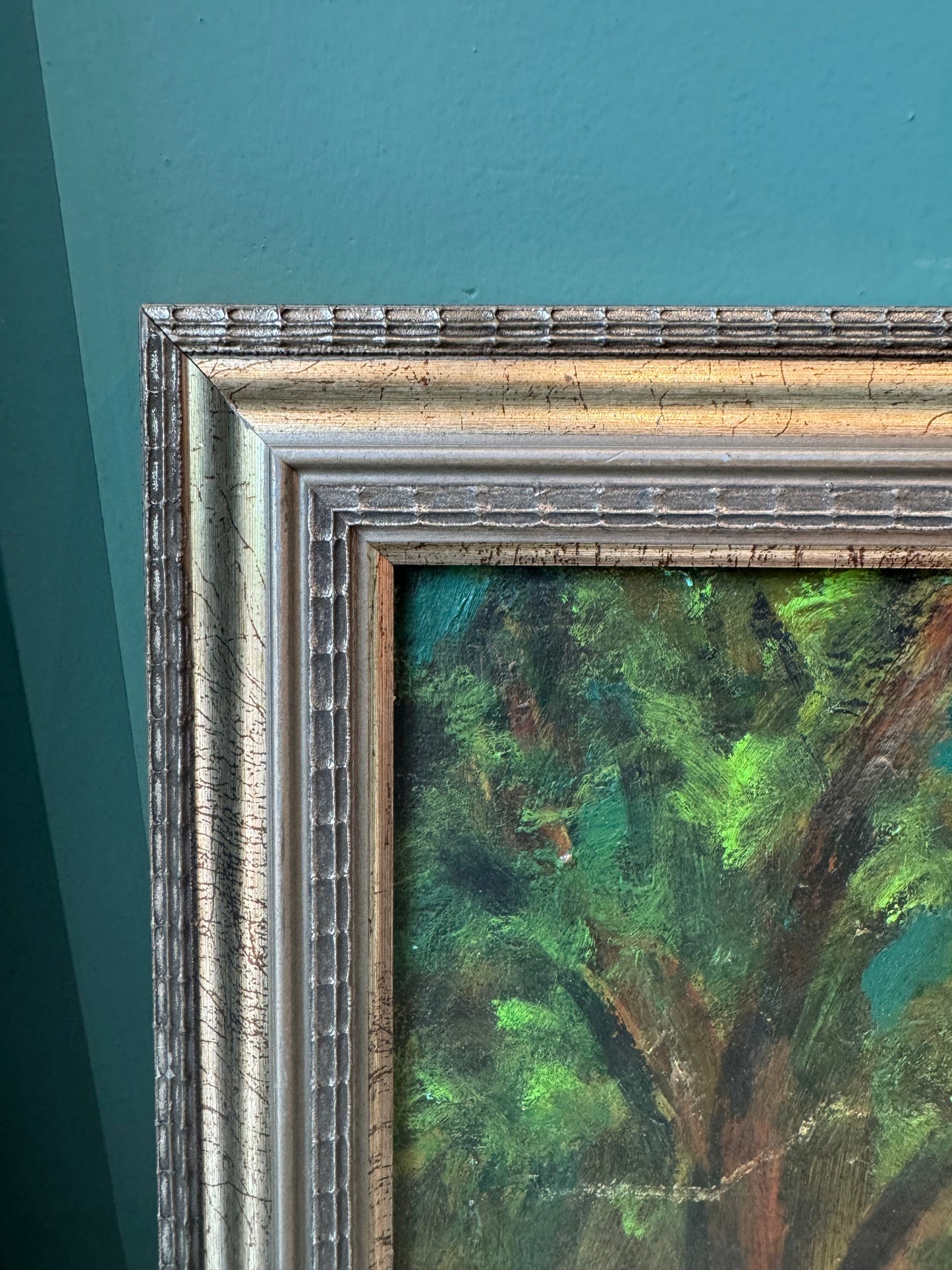 Vintage Original Framed “Bather by a Rock” Artwork