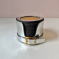 Vintage Mid Century Silver Belt Buckle Coaster Set with Caddy