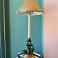 Vintage Mermaid and Dolphin Brass and Bronze Table Lamp with Shade