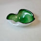 Vintage Green and White Murano Glass Bowl/Ashtray
