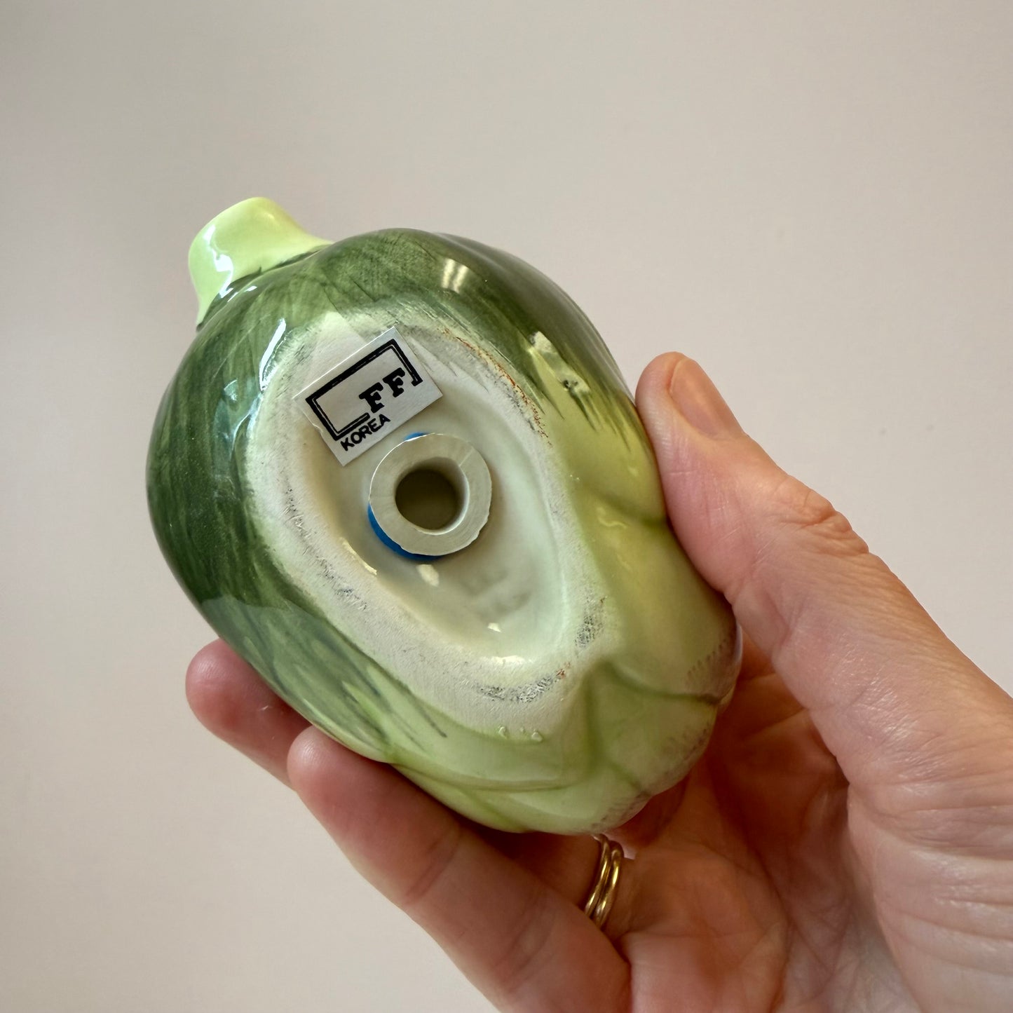 Vintage 1989 Fitz & Floyd Artichoke Ceramic Salt & Pepper Shaker Set