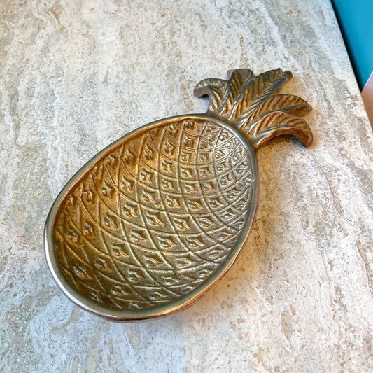Vintage Brass Pineapple Dish 8.5”