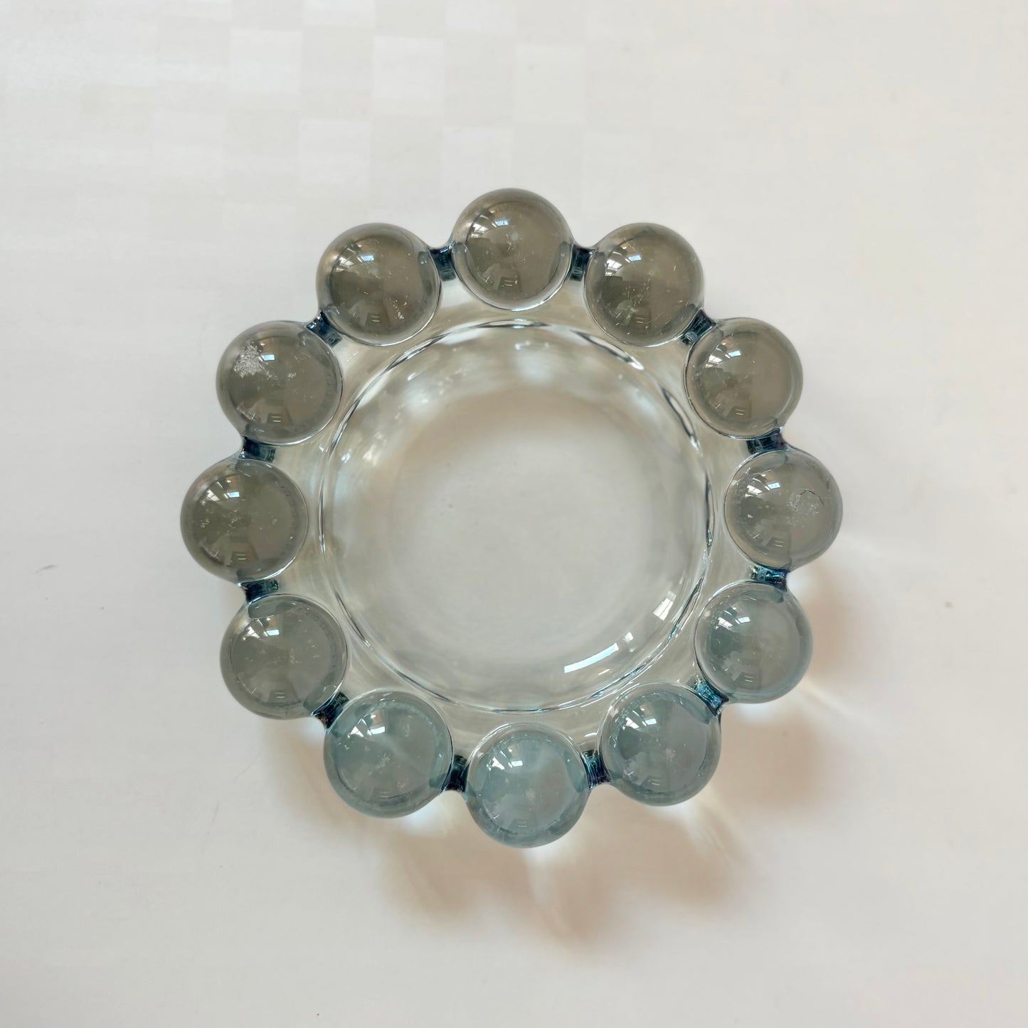 Vintage Blue Boopie Glass Dish