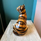 Vintage Italian Porcelain Tiger Cub Statue