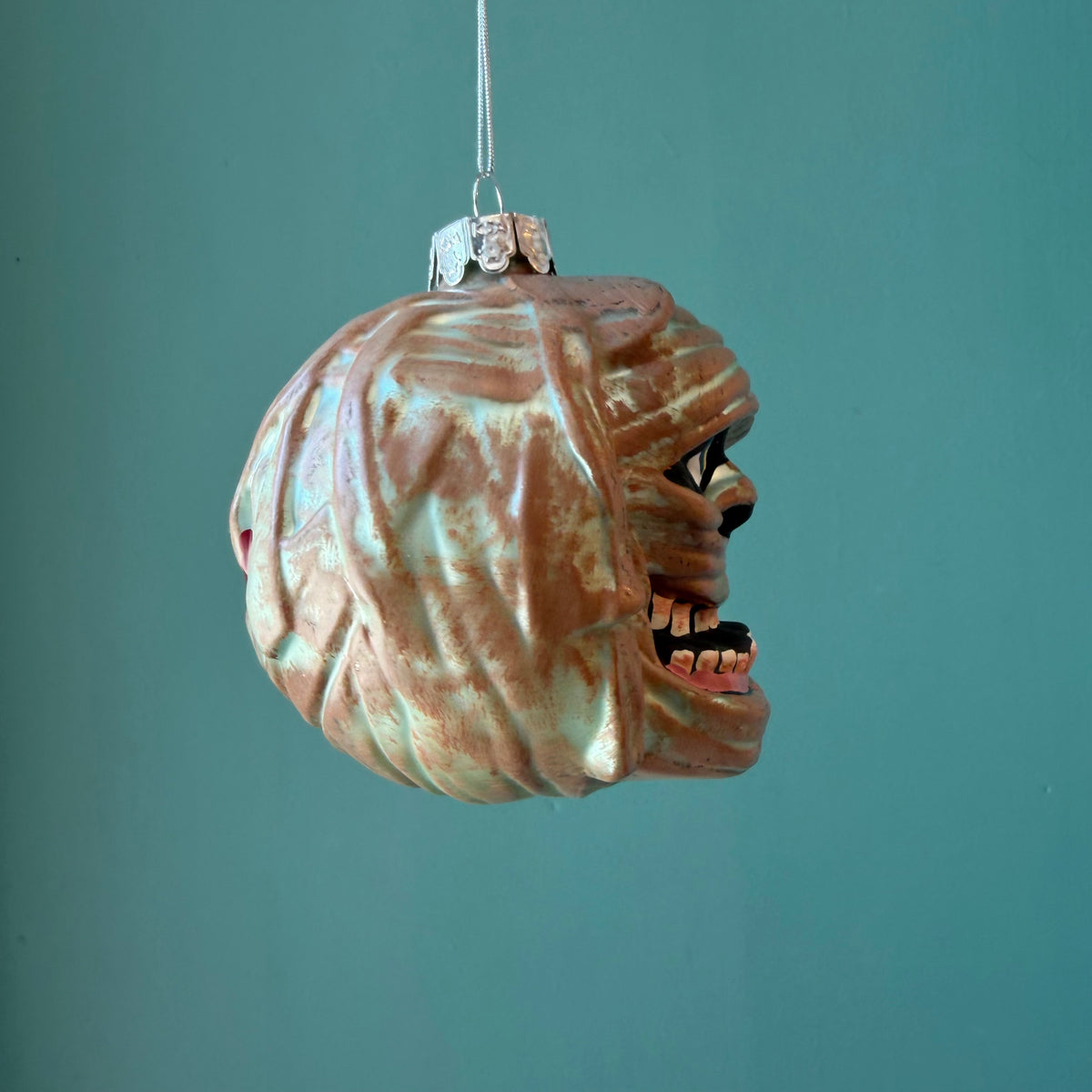 Gorenaments "Mummzy" Wrapped Up Mummy Glass Ornament