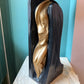 Vintage Gold and Black Abstract Female Male Lamp by FAIP