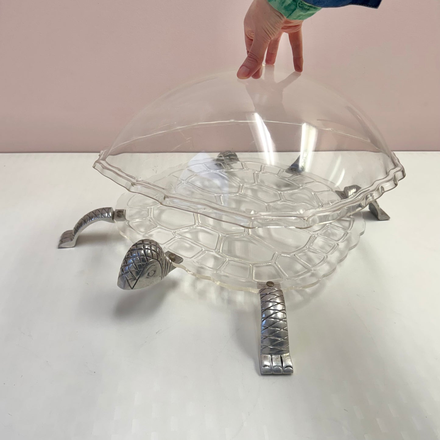 Vintage Arthur Court for Grainware Domed Turtle Serving Tray