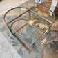 Vintage Three Piece Chrome and Glass Coffee Table