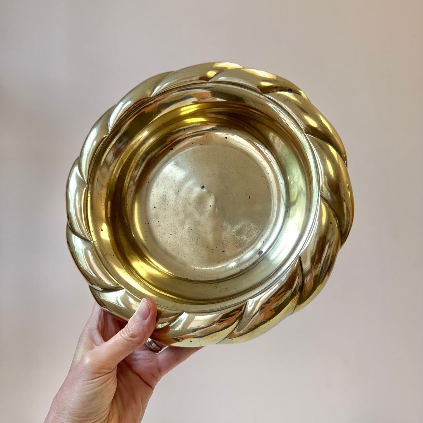 Vintage Solid Brass Catchall Dish