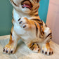 Vintage Italian Porcelain Tiger Cub Statue