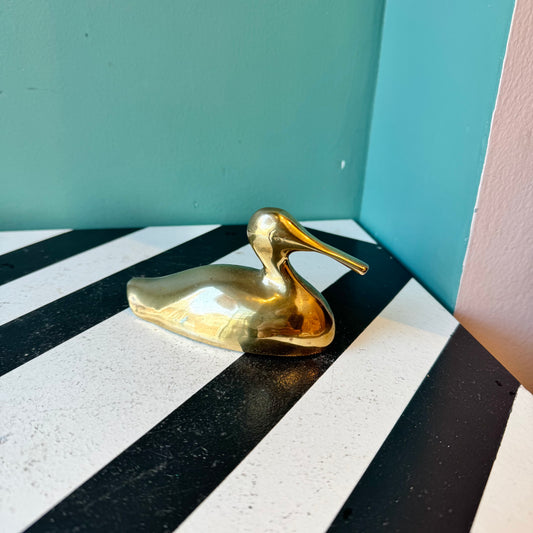 Vintage Brass Duck Paperweight/Figurine