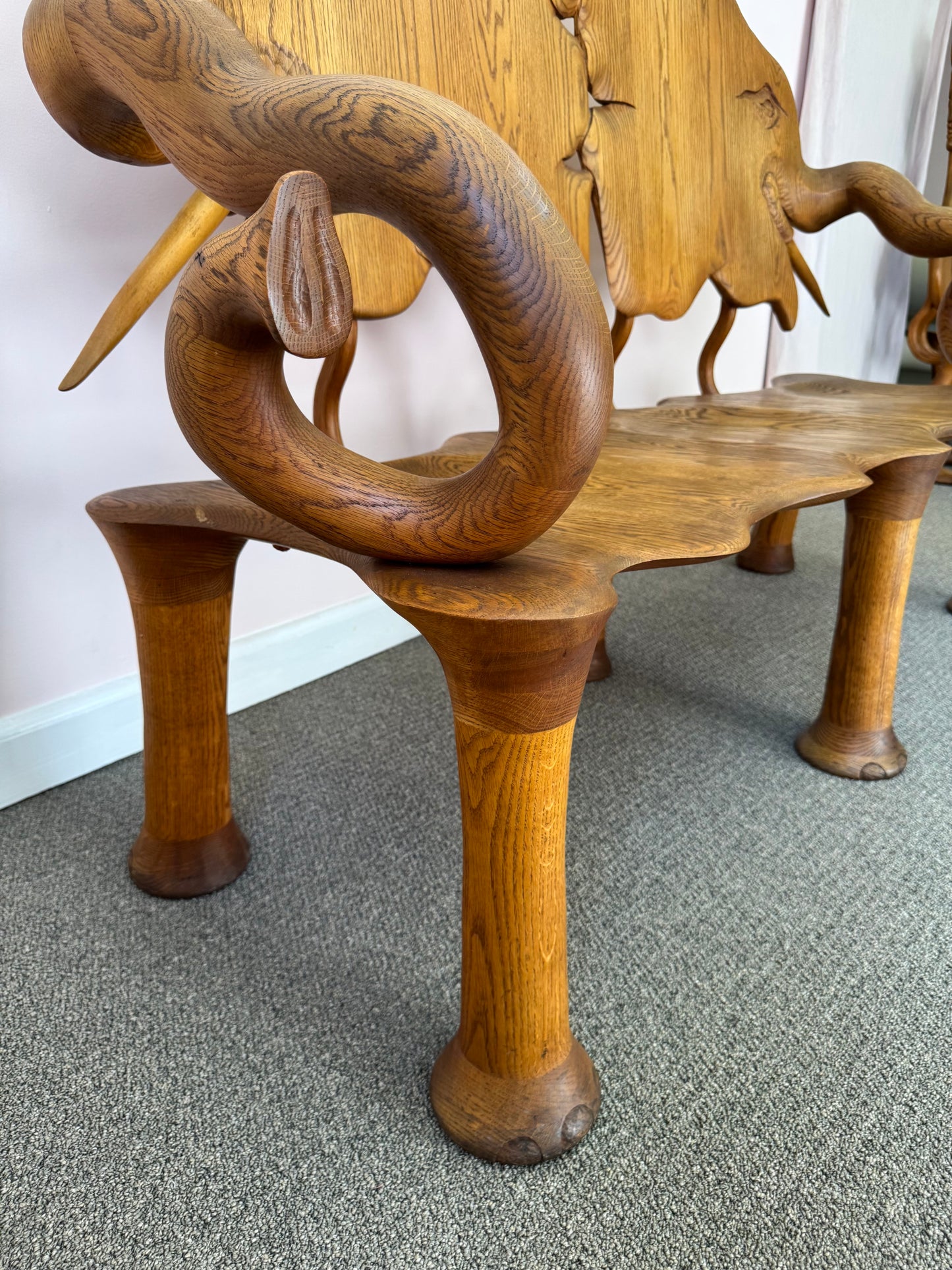 1981 Andrew Willner Elephant Bench/Signed and dated