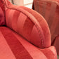 Vintage Raspberry Red Regency Style Striped Lounge Armchair by Lexington Furniture /item