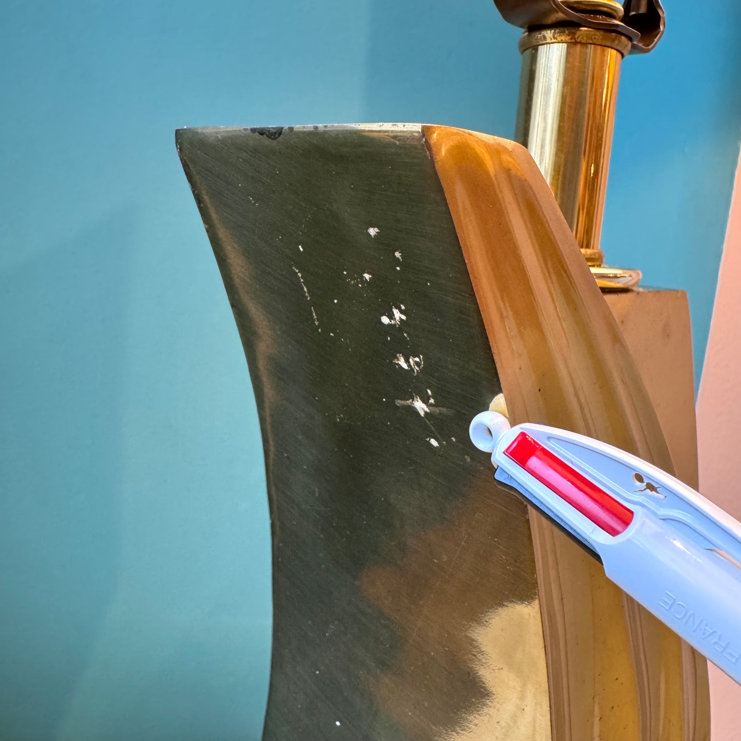 1970’s Pierre Cardin Style Brass Lamp