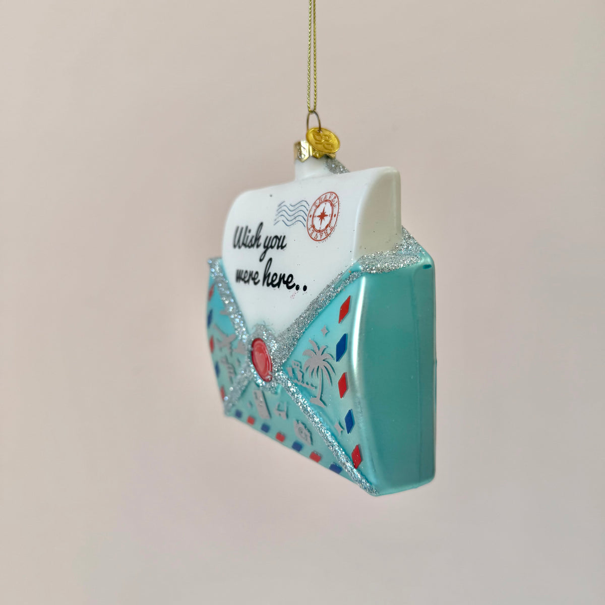 Wish You Were Here Letter Ornament