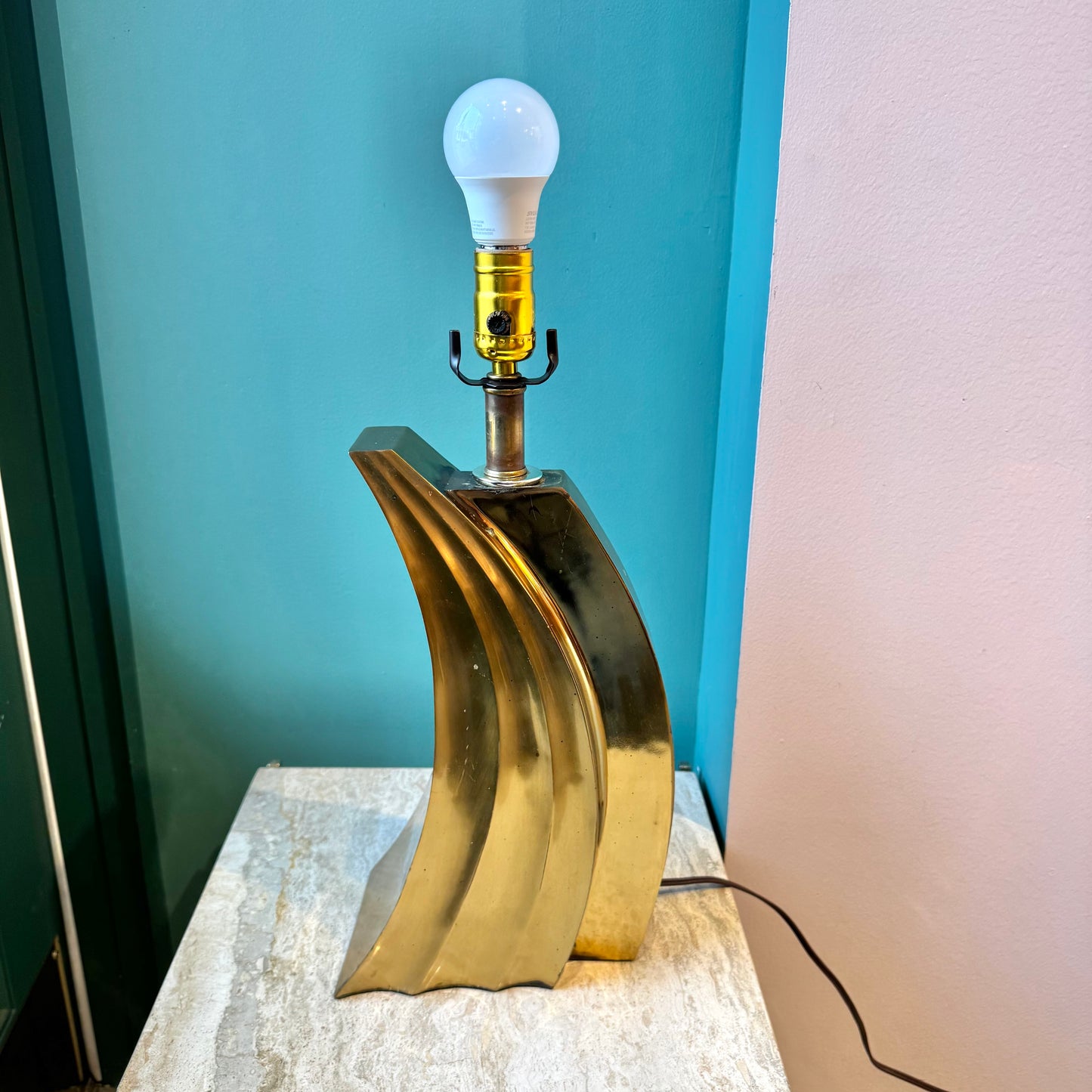 1970’s Pierre Cardin Style Brass Lamp