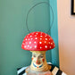 Vintage Inspired Paper Mache Mushroom Candy Bucket