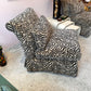 Vintage Velvet Tiger Slipper Chair