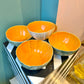 Set of 5 Vintage Cantaloupe Melon Bowls by Bordallo Pinheiro Portugal