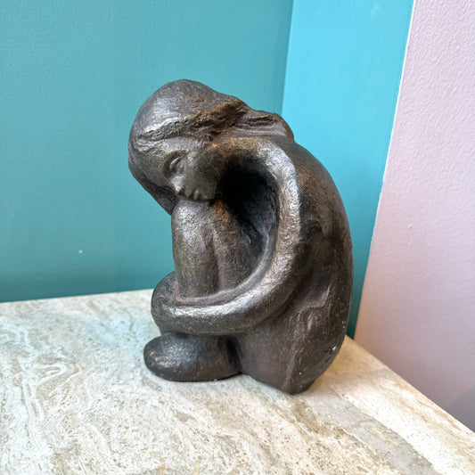 1970's Austin Productions Seated Girl Sculpture